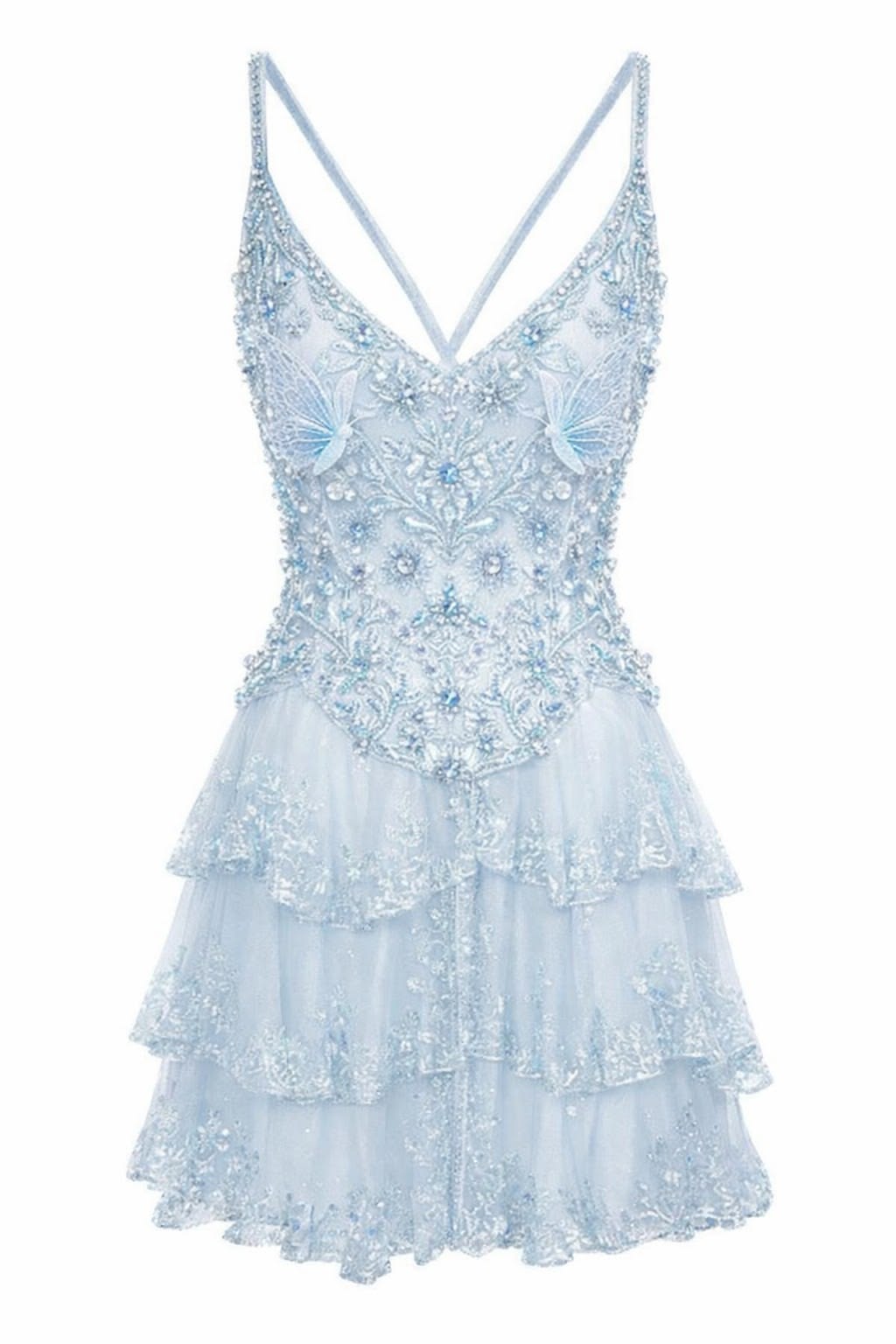 Glitzernde Scheide Spaghettiträger Hellblau Pailletten Mini Senior Inspo Kurze Geburtstag 18. Party Outfits Homecoming Kleider RB3177
