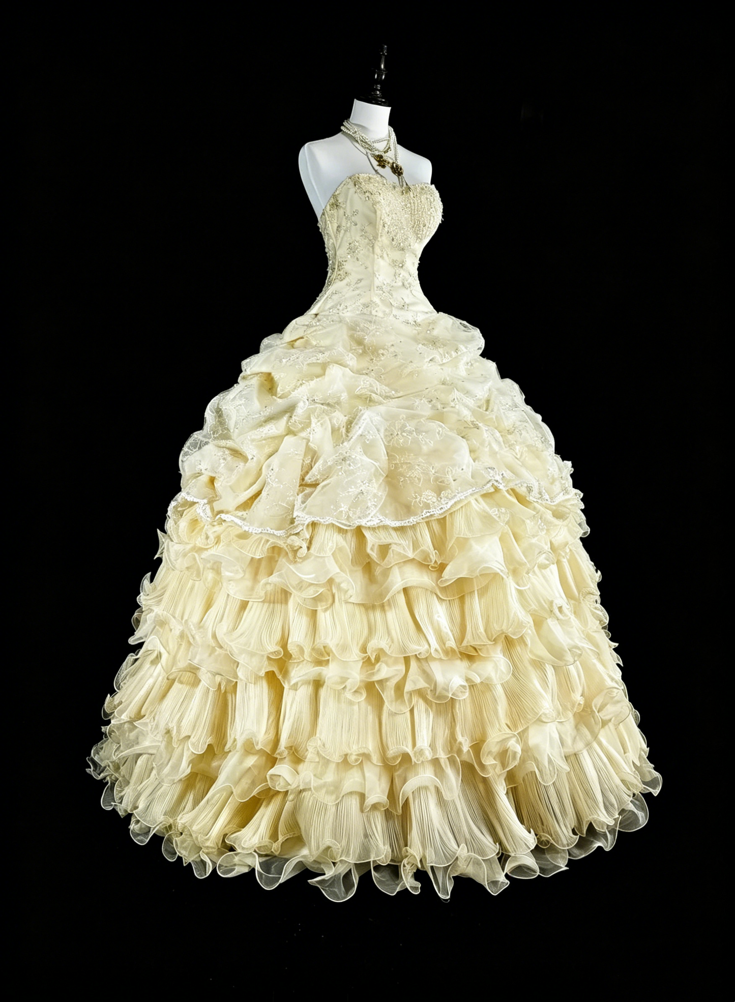 Bescheidene Ballkleider Gelb Trägerlos Ärmellos Sweet 16 Kleid Formelle Abendgarderobe N3514