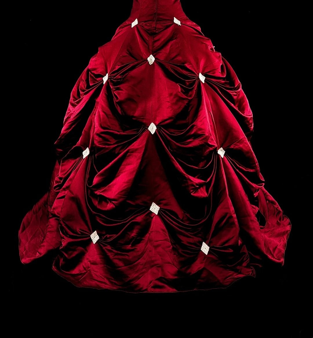 Vintage Ballkleid mit Herzausschnitt, burgunderrot, gestuft, Sweet 16 Kleider, Quinceañera Kleid, lang, Vestidos De Fiesta N1827