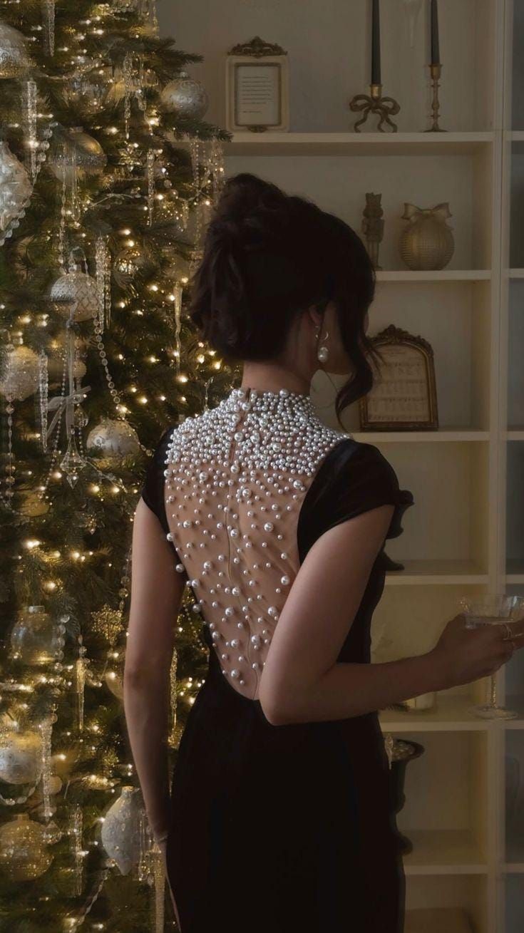 Robe de soirée en velours noir ornée de perles, robe de fête, robe de bal d'anniversaire AB1634