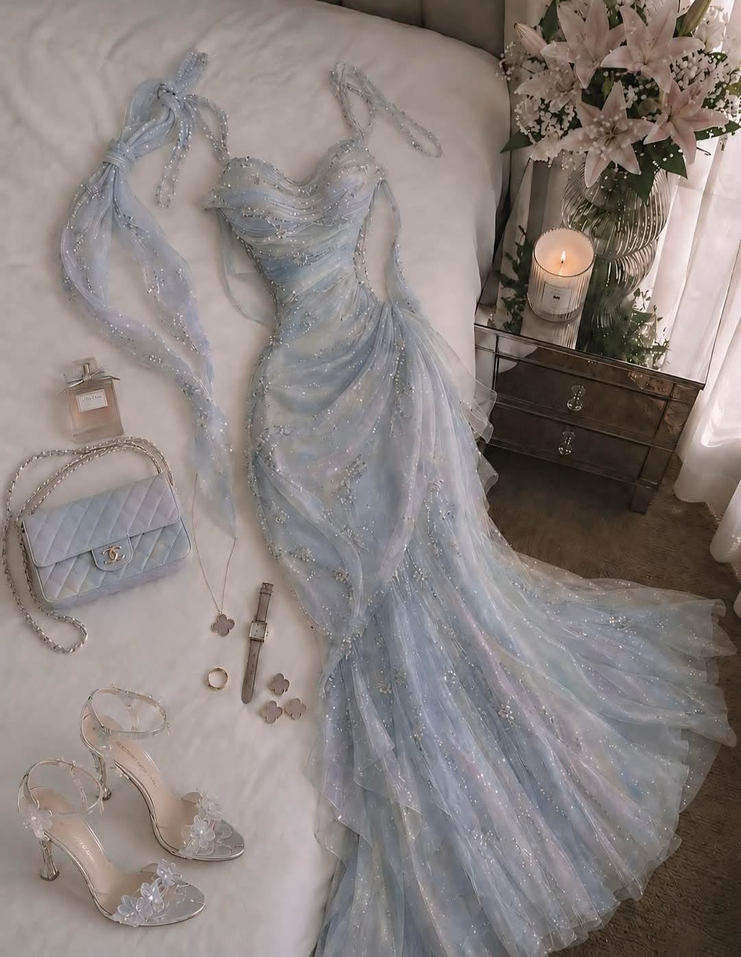 Elegant Mermaid Spaghetti Strap Blue With Beading Perfection-Formal Goals Nigh Evening Long Prom Dress Party Outfits RB6747