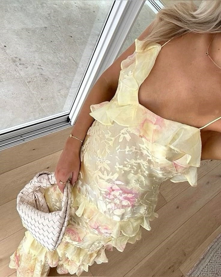 Elegantes Meerjungfrau-Spaghettiträger-Kleid Gelb Spitze Ärmellos Formell für Damen Mädchen Teenager Abschlussballkleider N2285