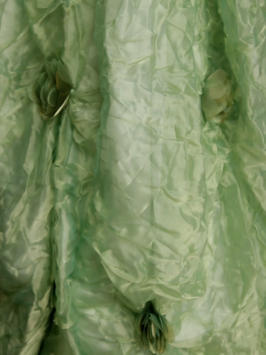Modest Night Aesthetic Ball Gown Spaghetti Straps Mint Green College Formal Outfit Long Prom Graduation Dresses For Teens N1158