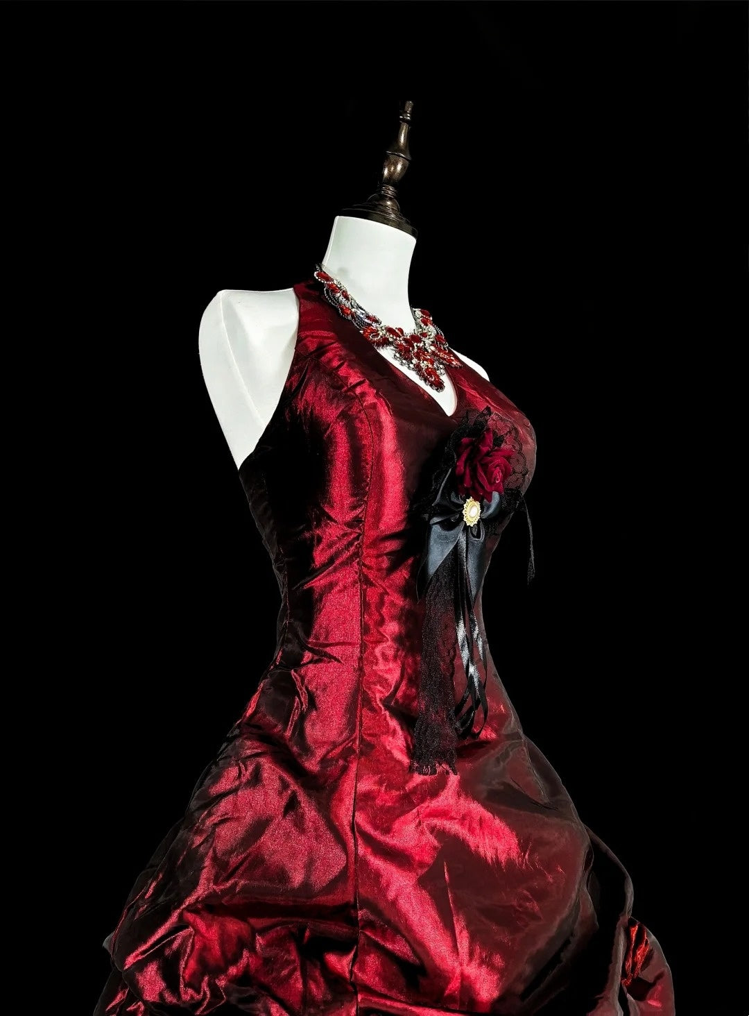 Vintage Ballkleid Neckholder Burgunder Taft Sweet 16 Kleider Quinceanera Kleid Lang 15 Vestidos De Fiesta N1828