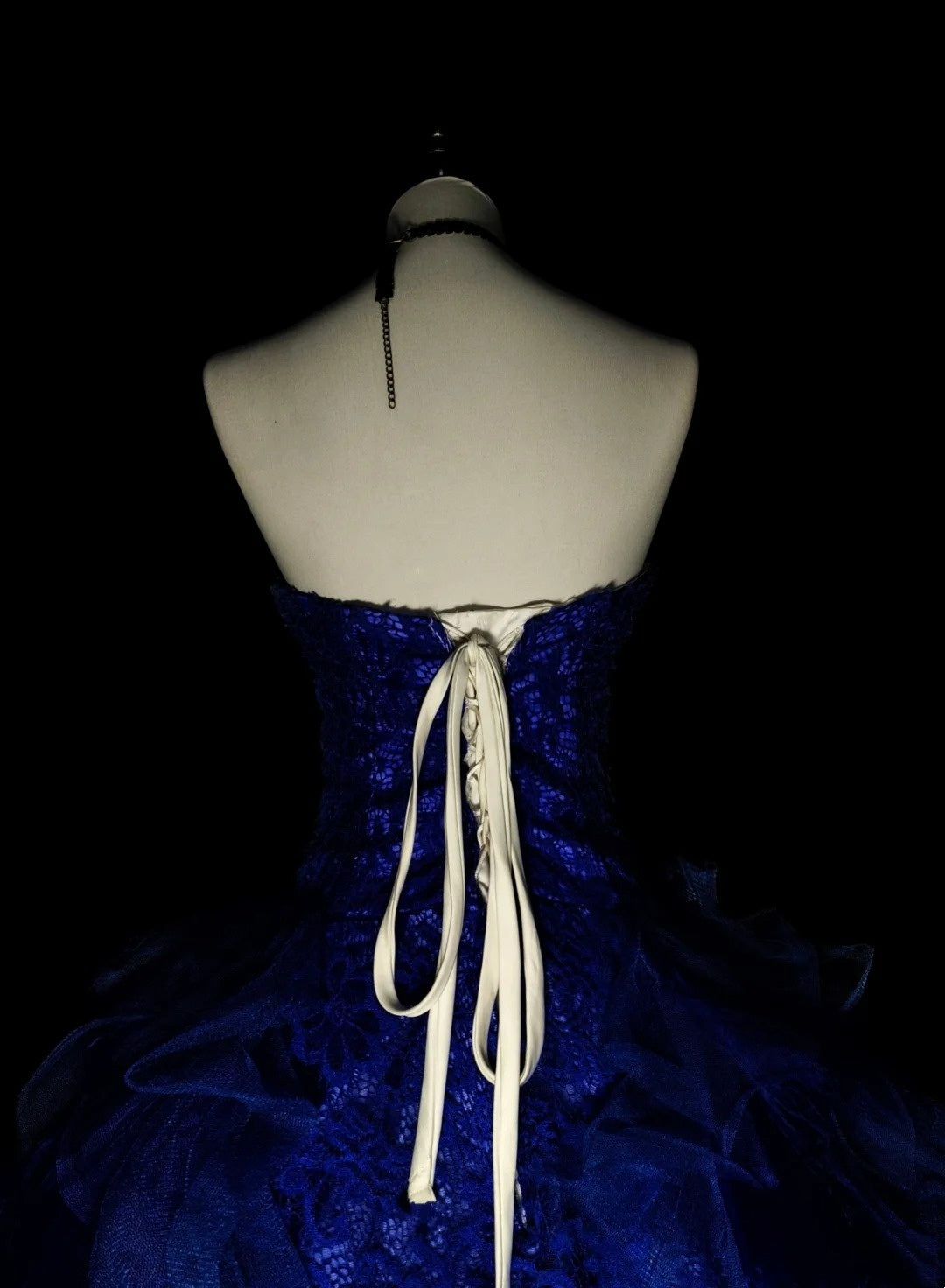 Vintage Ballkleid, trägerlos, königsblau, Tüllspitze, Sweet 16 Kleider, Quinceañera Kleid, lang, Vestidos De Fiesta N1482