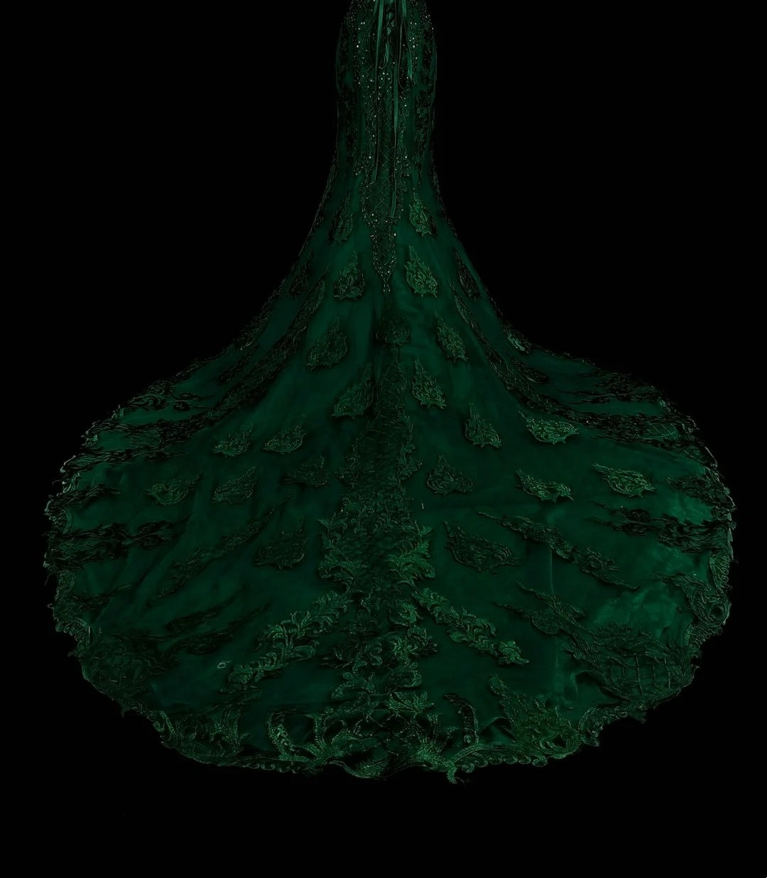 Vintage 1960s Mermaid Sweetheart Dark Green With Crystals Gems Sleeveless Long Prom Formal Dresses N1593