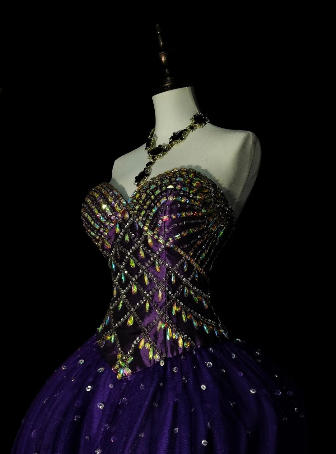 Vintage Ballkleid mit Herzausschnitt, lila Tüll, Sweet 16 Kleider, Quinceanera Kleid, lang, Vestidos De Fiesta N1495