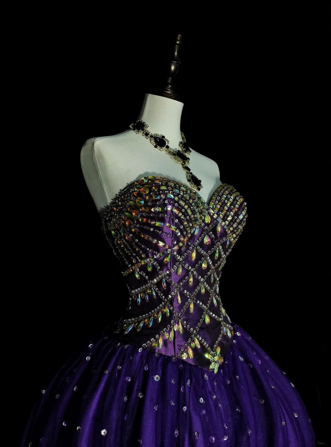 Vintage Ballkleid mit Herzausschnitt, lila Tüll, Sweet 16 Kleider, Quinceanera Kleid, lang, Vestidos De Fiesta N1495