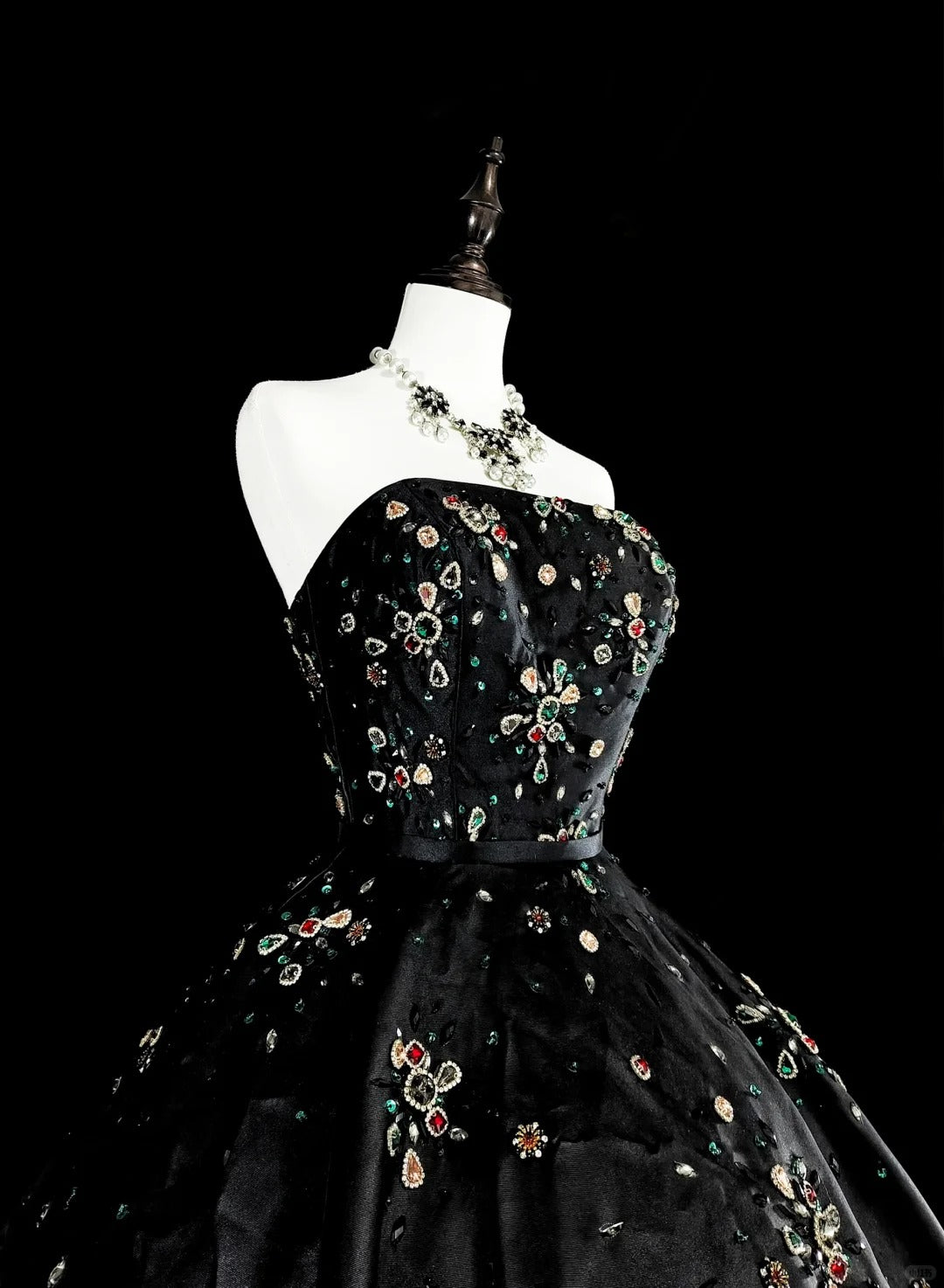 Bescheidene Ballkleider für den Abschlussball, trägerlos, aus schwarzem Tüll, Sweet 16 Kleid, formelle Abendgarderobe N3517