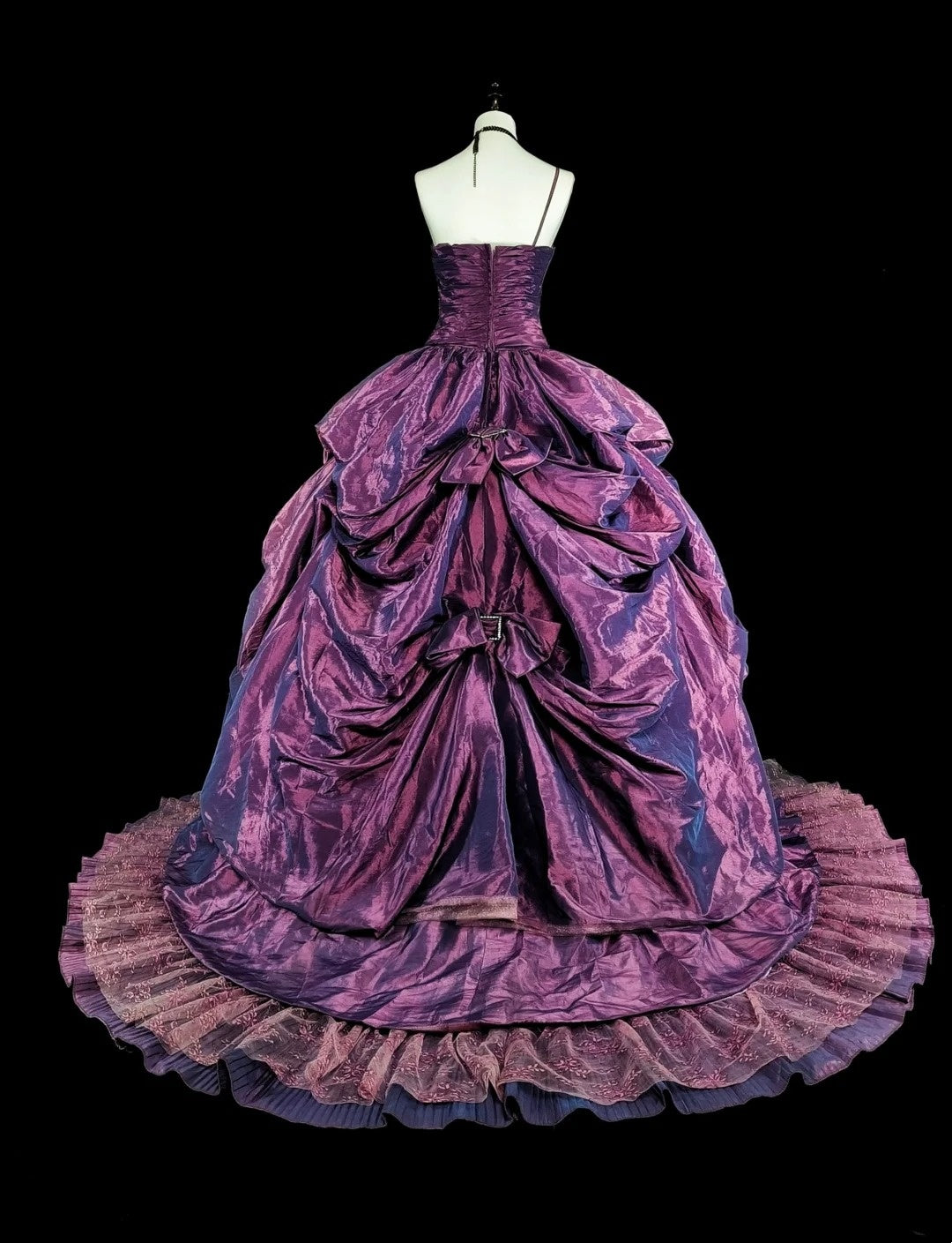 Cute Ball Gown Strapless Purple Taffeta Sweet 16 Dresses Quinceanera Dress N3414