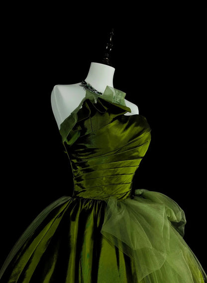 Vintage Ballkleid mit Herzausschnitt, olivgrüner Tüll, Sweet 16 Kleider, Quinceanera Kleid, lang, Vestidos De Fiesta N1464
