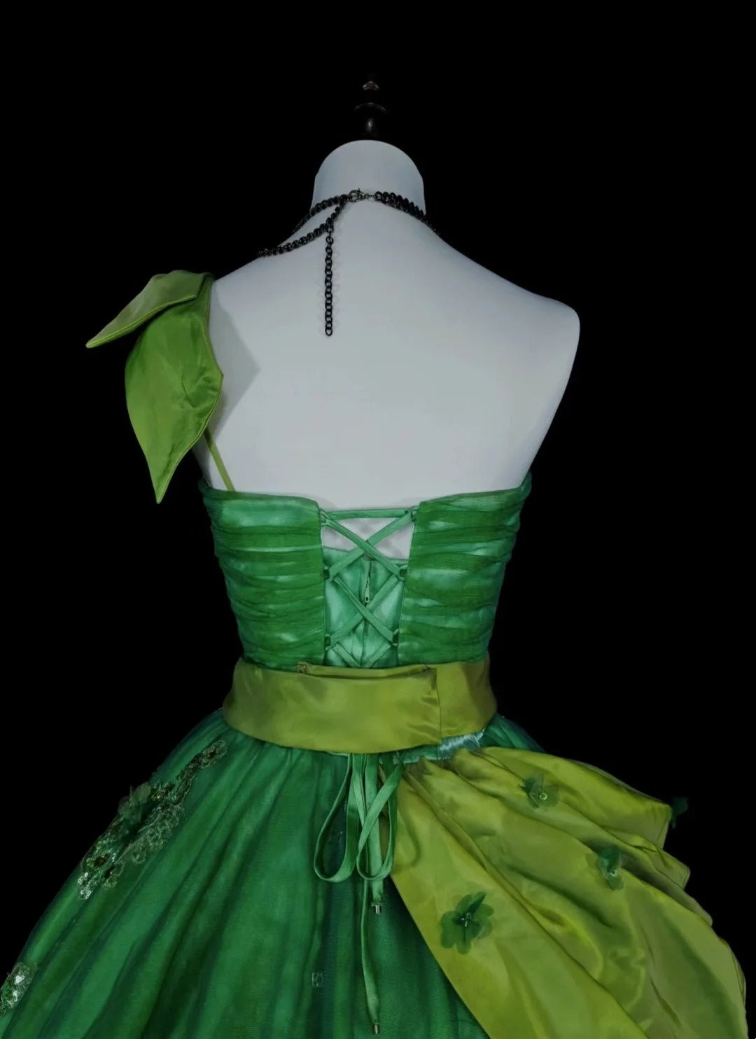 Vintage Ballkleid, schulterfrei, grüner Tüll mit Rüschen, Sweet 16 Kleider, Quinceañera Kleid, lang, Vestidos De Fiesta N1463