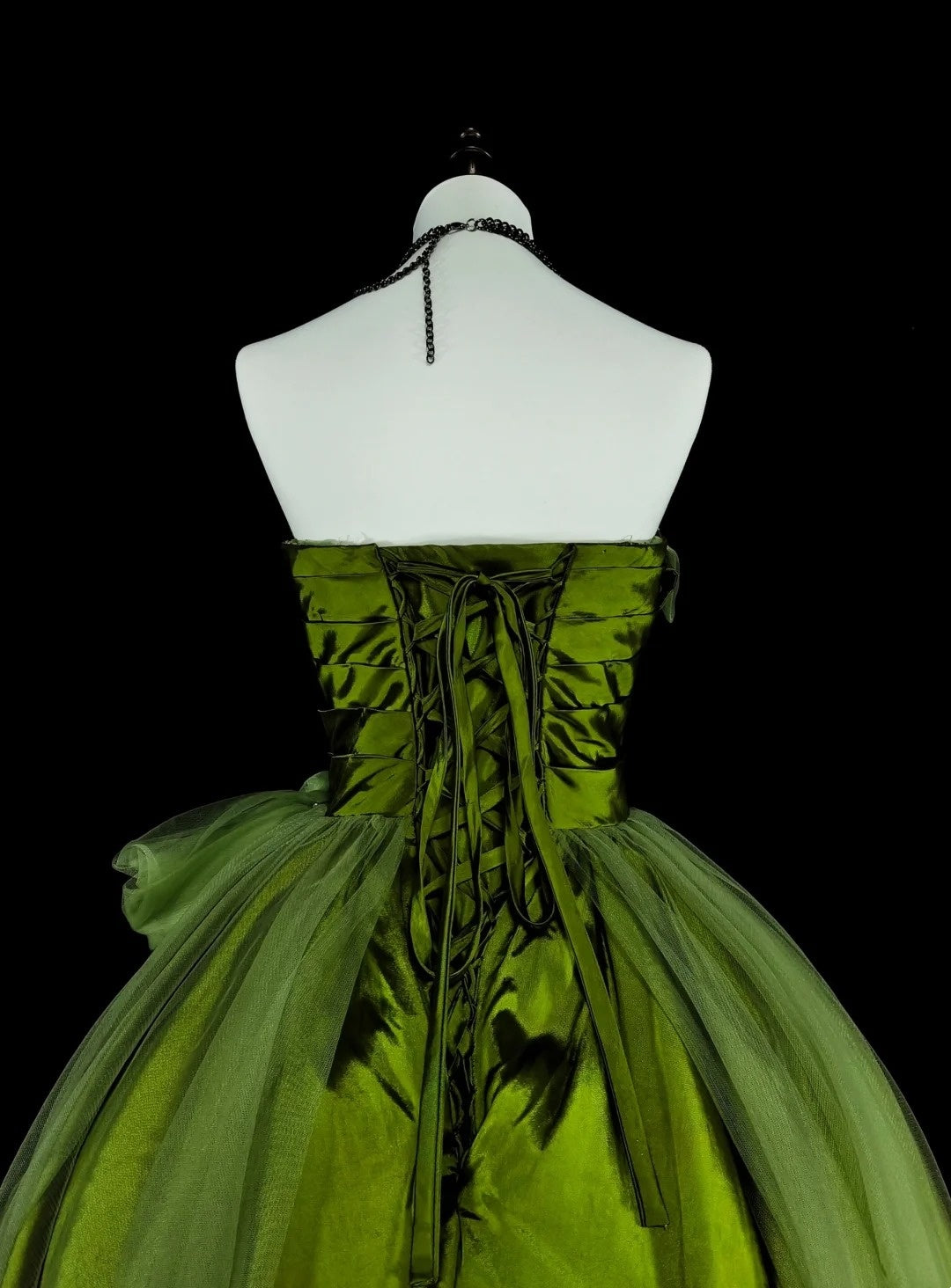 Vintage Ballkleid mit Herzausschnitt, olivgrüner Tüll, Sweet 16 Kleider, Quinceanera Kleid, lang, Vestidos De Fiesta N1464
