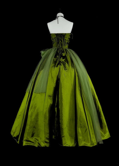 Vintage Ballkleid mit Herzausschnitt, olivgrüner Tüll, Sweet 16 Kleider, Quinceanera Kleid, lang, Vestidos De Fiesta N1464