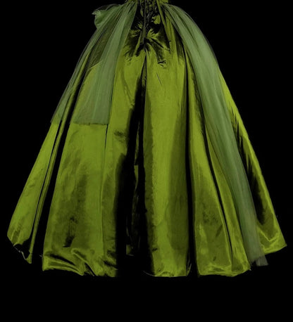 Vintage Ballkleid mit Herzausschnitt, olivgrüner Tüll, Sweet 16 Kleider, Quinceanera Kleid, lang, Vestidos De Fiesta N1464