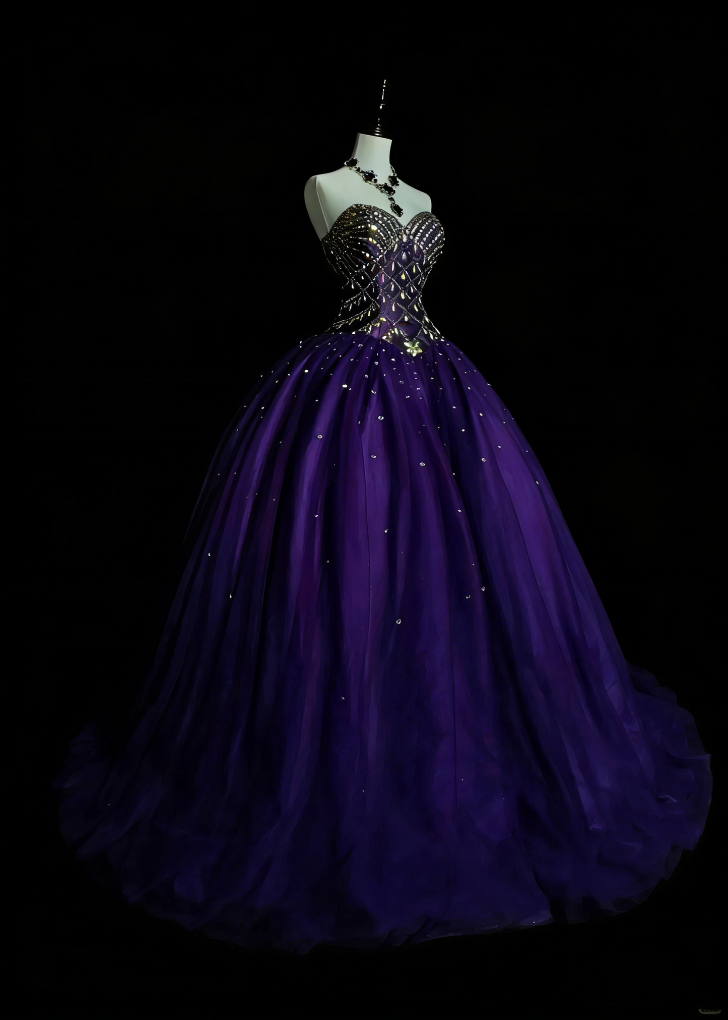 Vintage Ballkleid mit Herzausschnitt, lila Tüll, Sweet 16 Kleider, Quinceanera Kleid, lang, Vestidos De Fiesta N1495