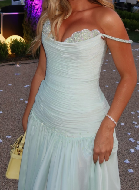 Modest Mermaid Spaghetti Straps Sleeveless Light Sky Blue Prom Dresses Long Party Dress 22th Birthday Outfits Graduation Dress RB971