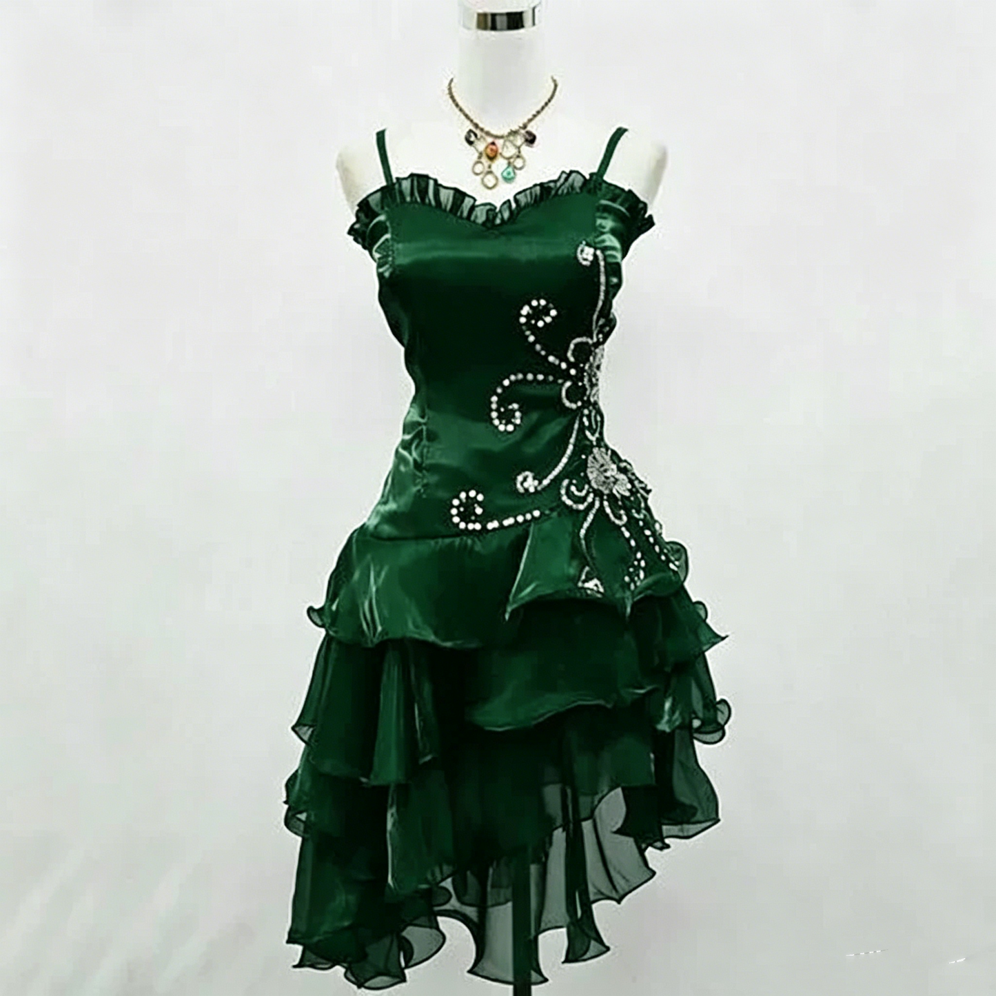 Robe de soirée/de bal mignonne en organza noir bordeaux avec bretelles fines et perles argentées pour le retour au bercail N3907