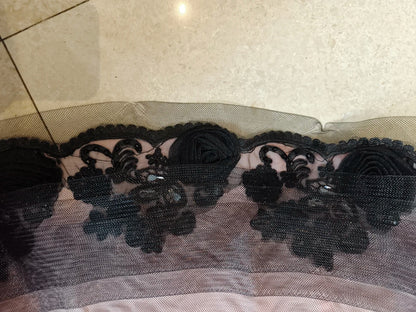 Élégante robe de bal formelle sirène rose bonbon en mousseline avec dentelle noire pour 18ème anniversaire N4192