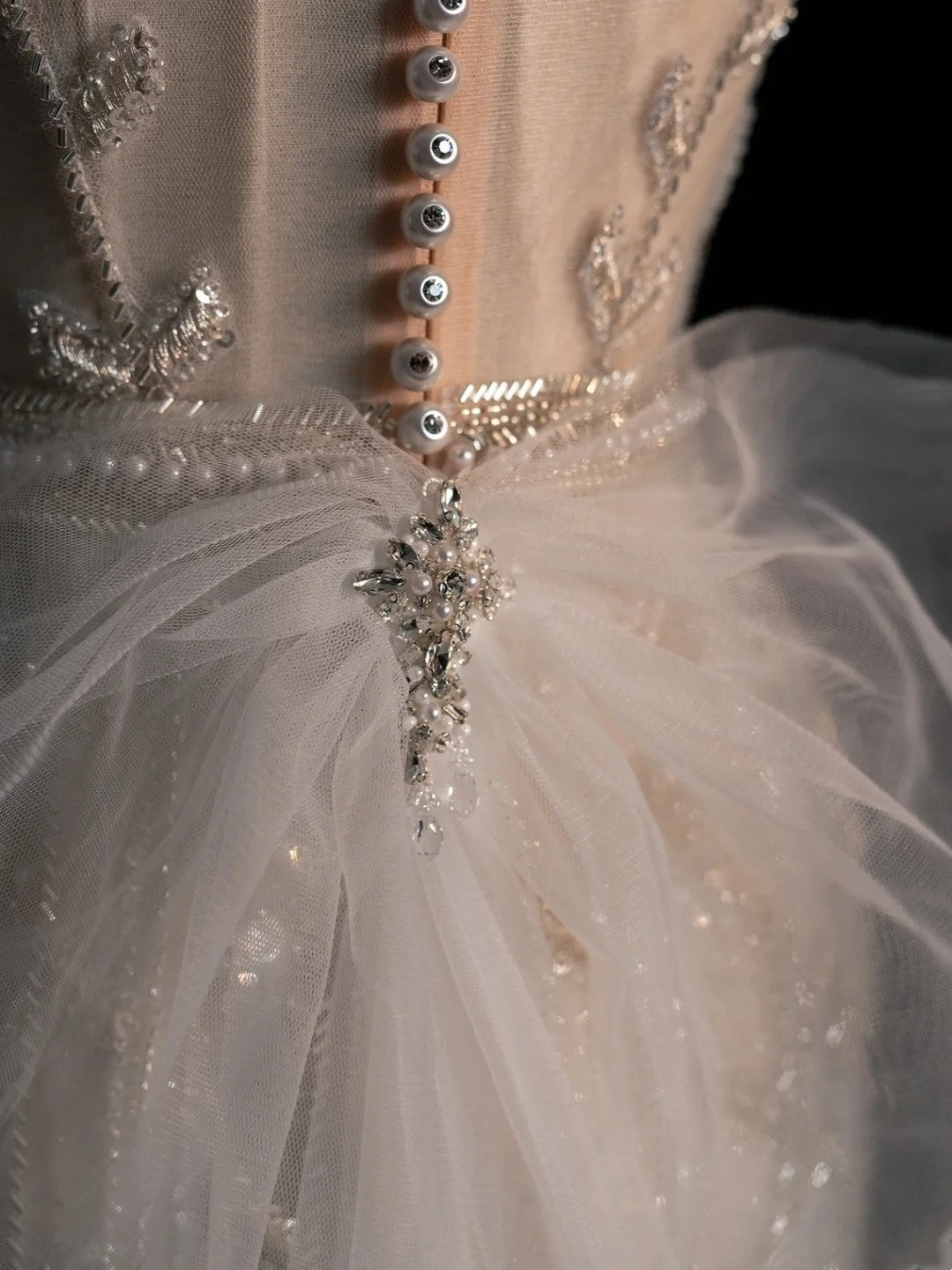 Sparkly Wedding Dresses Mermaid V Neck Ivory Sequins Long Brides Dress Fitted Bridal Gown N1353