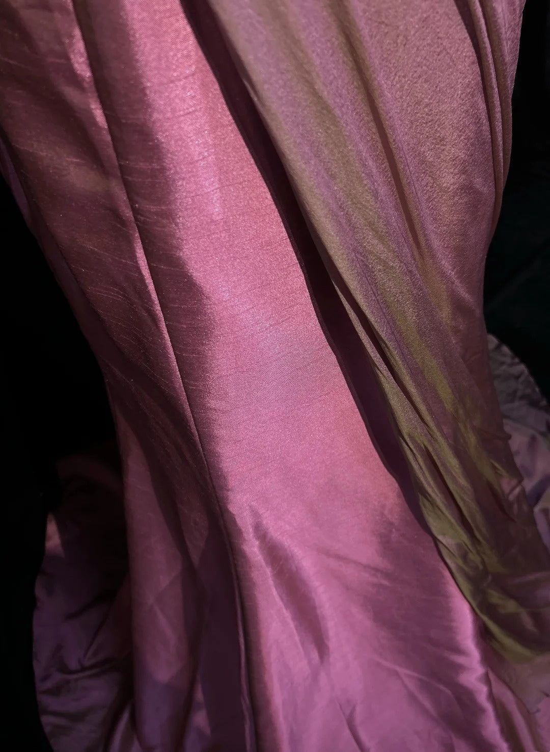 Robes de bal vintage des années 60, sirène asymétrique, bretelles, mousseline rose avec longue robe de bal à volants N3095