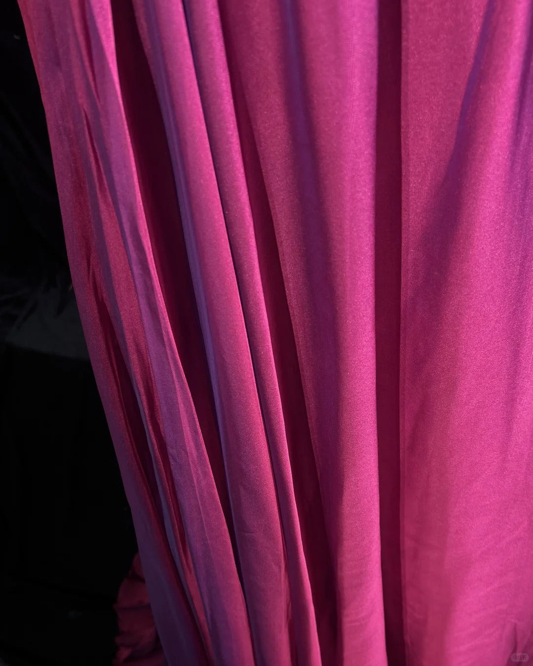 Robes de bal vintage Trapèze Col Bateau Fushia Chiffon Avec Perles Années 80 Longues Tenues de Soirée Formelles N3880