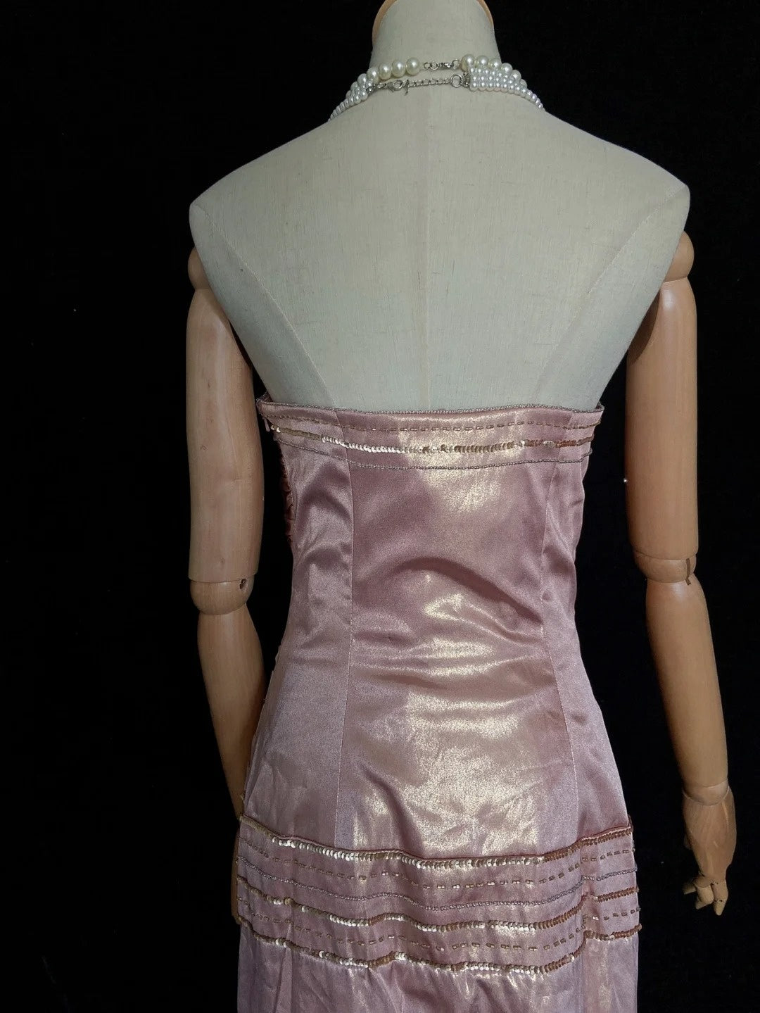 Bescheidene Ballkleider Inspo A-Linie Sweetheart Pink mit Perlenumhang für Damen Festliches Kleid N3268