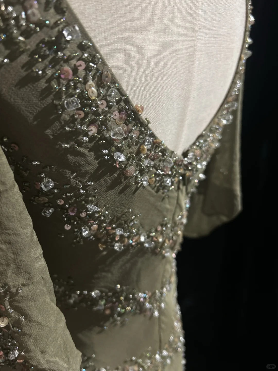 Vintage Prom Dresses A Line Cowl Neck Chiffon With Beaded 80s Evening Formal Dress RB3273