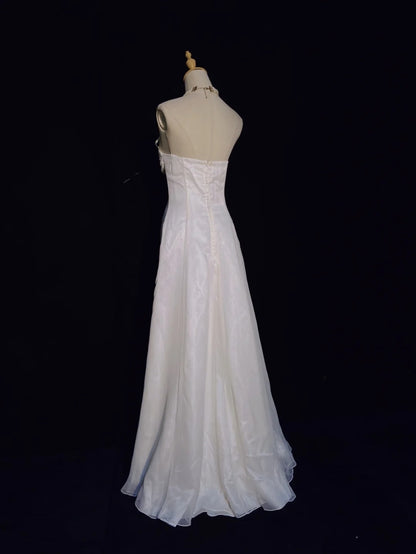 Wunderschöne Abschlussballkleider, A-Linie, Sweetheart, weißer Chiffon mit Rüschen, lange Abendkleider N3335