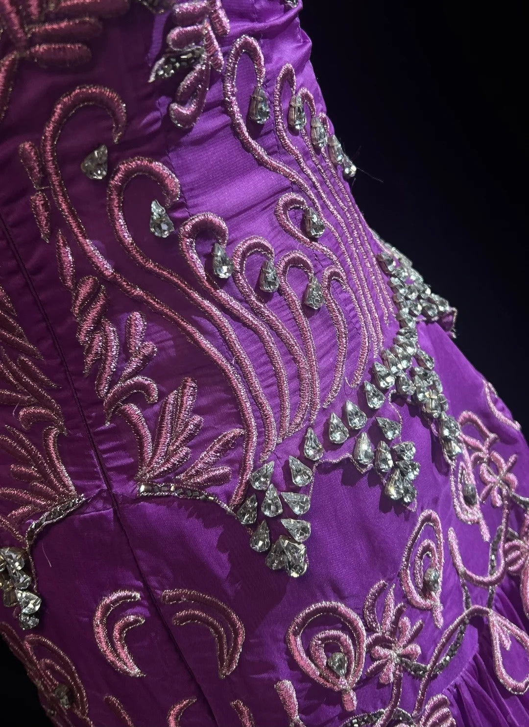 Vintage Prom Dresses Mermaid Spaghetti Strap Purple Chiffon With Beads Appliques Floor Length 80s Formal Gown N2583
