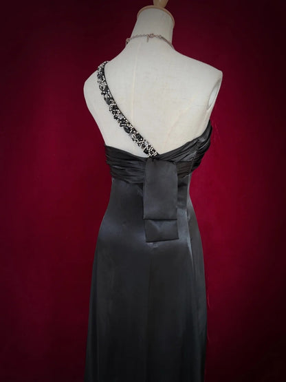 Inspiration Robes de bal modestes Robe de soirée A-line asymétrique avec perles pour femme Robe de soirée formelle N3280