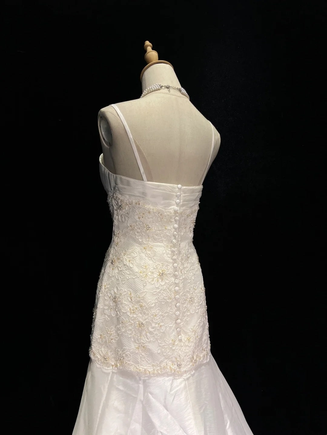 Vintage Prom Dresses Inspo Mermaid Spapghetti Strap White Long 1980s With Lace Wedding Gowns N3337