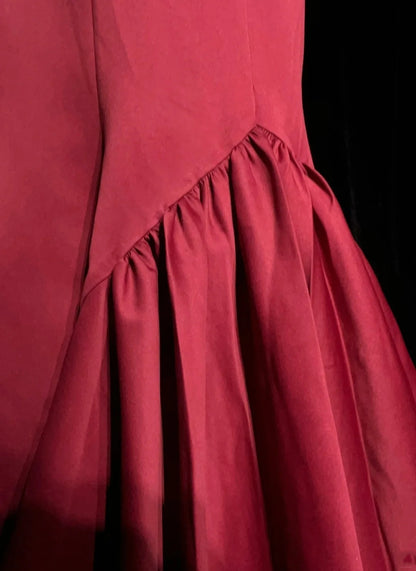 Glamouröse Abschlussballkleider Meerjungfrau Sweetheart Hot Pink Satin mit Umhang Langes Abendkleid N2888