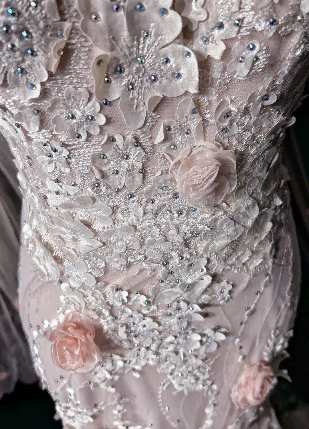 Vintage Abschlussballkleider Inspo Meerjungfrau Rundhals Rosa Spitze 1990er Mit Blumen Cape Abendkleider N3317