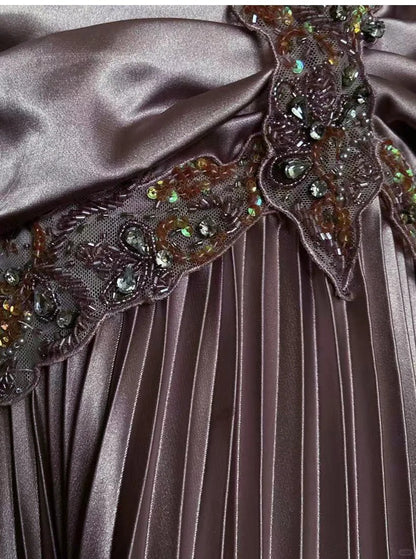 Robes de bal vintage des années 80 sirène dos nu satin rose avec volants longues tenues de soirée N3452