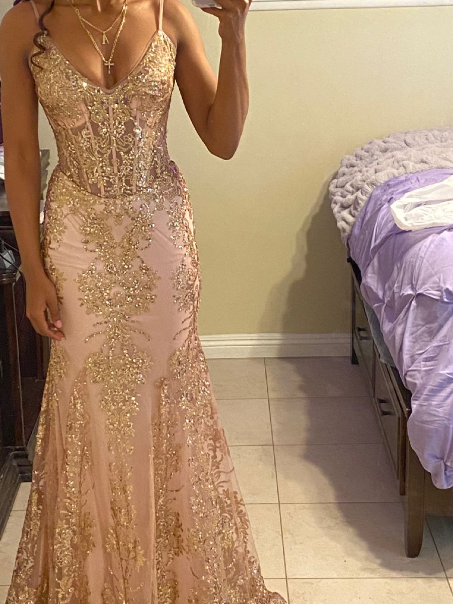Robe de bal longue sirène rose à fines bretelles et sequins, robe de soirée moulante pour femmes rondes N4107