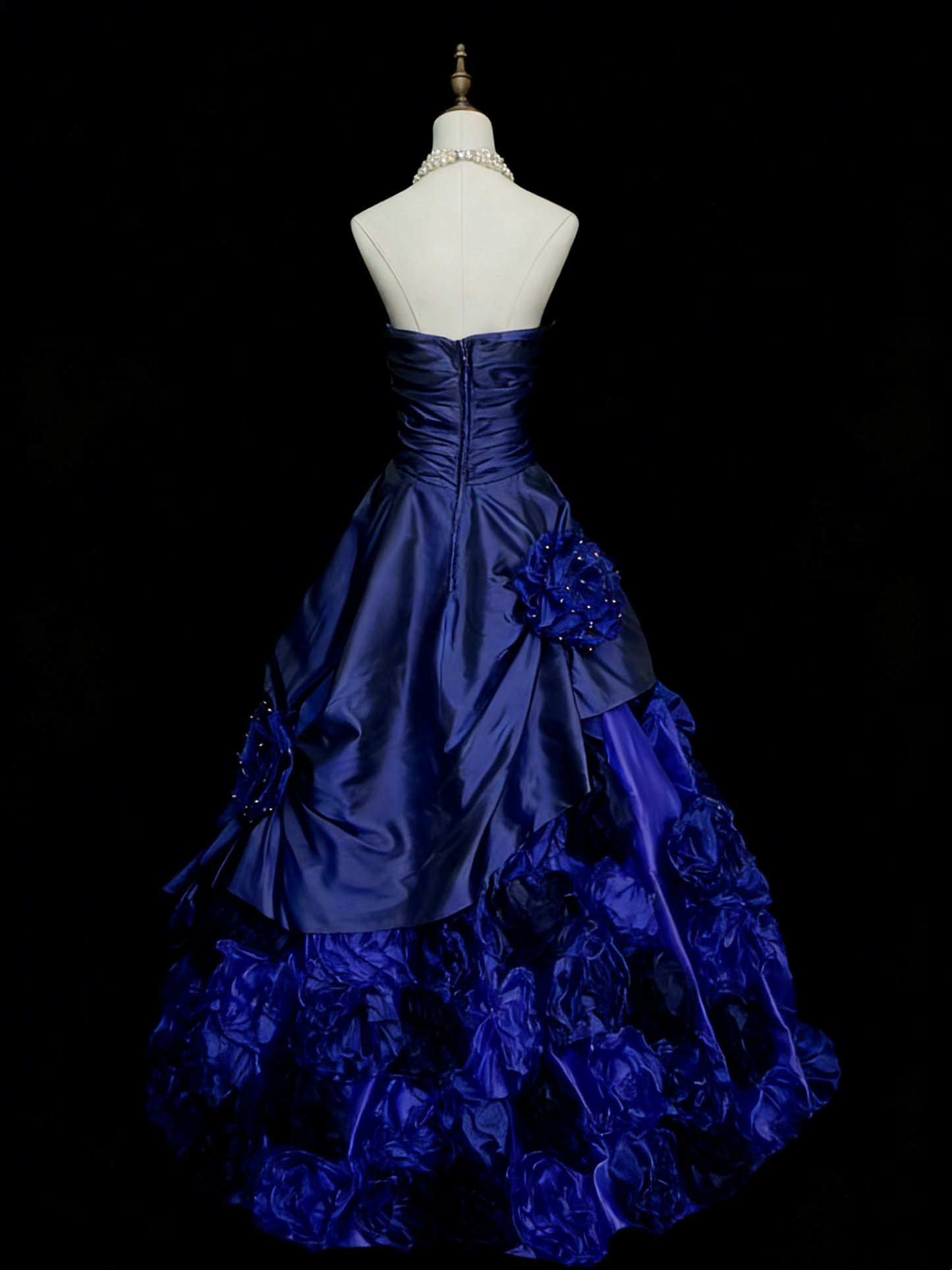 Bezauberndes trägerloses Ballkleid für Sweet 16, Quinceañera, langes Kleid mit 3D-Blumen, Vestidos De Fiesta N1242