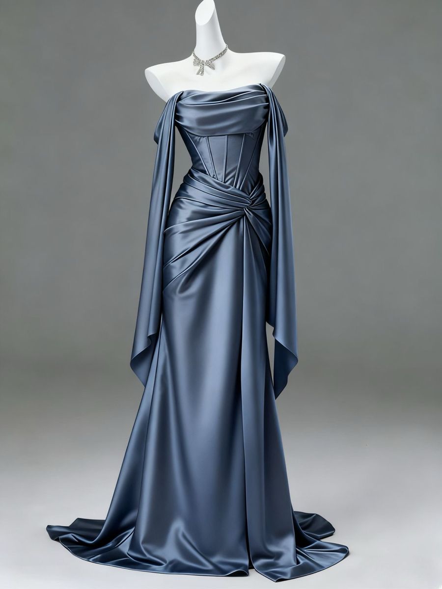 Robe de bal sirène moulante à épaules dénudées, modèle N1872
