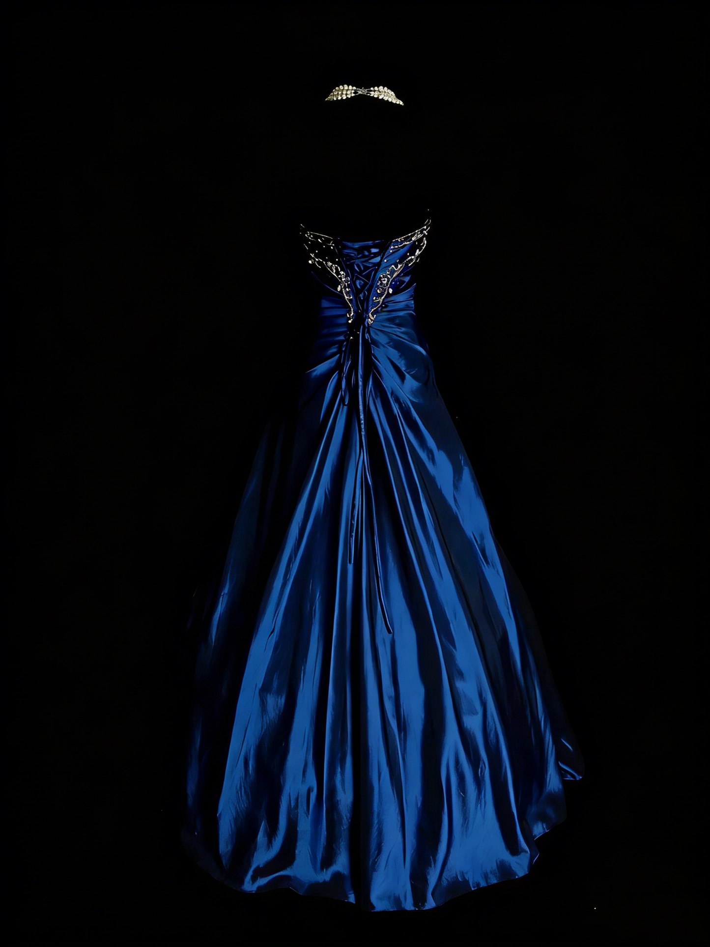 Vintage Ball Gown Sweethart Royal Blue With Beads College Formal Outfit Long Prom Graduation Dresses For Teens N1314