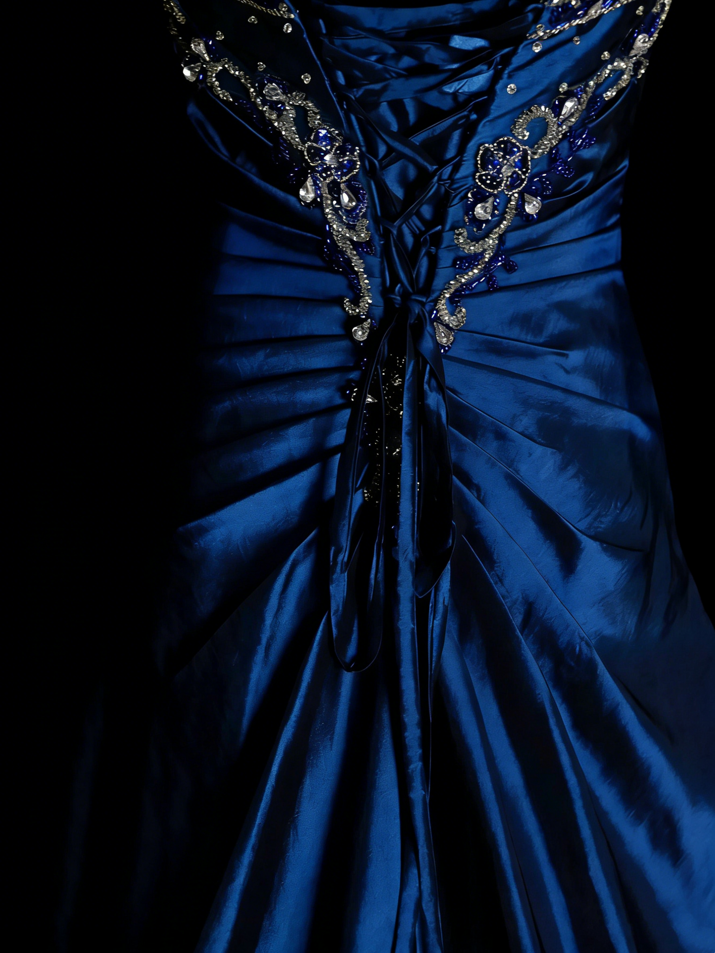Vintage Ball Gown Sweethart Royal Blue With Beads College Formal Outfit Long Prom Graduation Dresses For Teens N1314