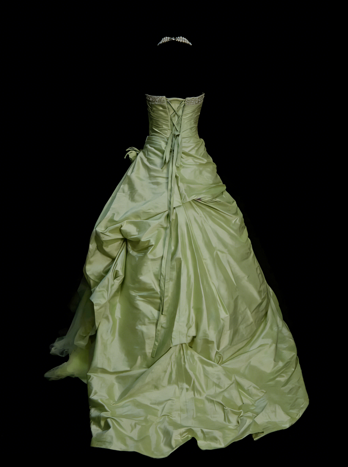 Vintage Ball Gown Strapless Green Tiered With Layers Sweet 16 Dresses Quinceanera Dress Long 15 Vestidos De Fiesta N1449