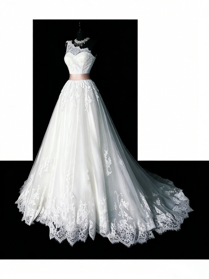 Vintage 80er Jahre Brautkleid Ballkleid One Shoulder Tüll Weiße Spitze Langes Brautkleid Figurbetontes Brautkleid N1209