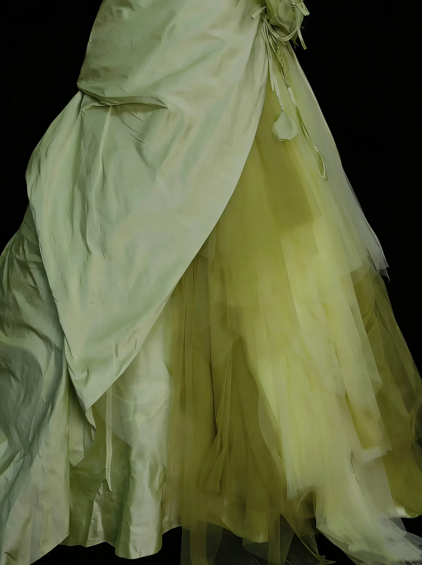 Vintage Ball Gown Strapless Green Tiered With Layers Sweet 16 Dresses Quinceanera Dress Long 15 Vestidos De Fiesta N1449