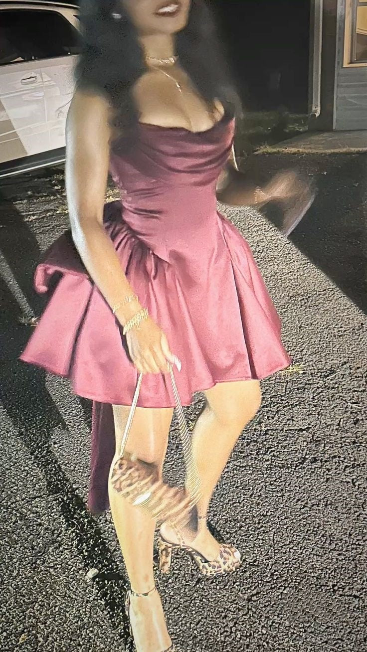 Sexy Fashion Ball Gown Strapless Burgundy For High Schools Girls Inspo Hoco Dress Homecoming Dresses RB4232