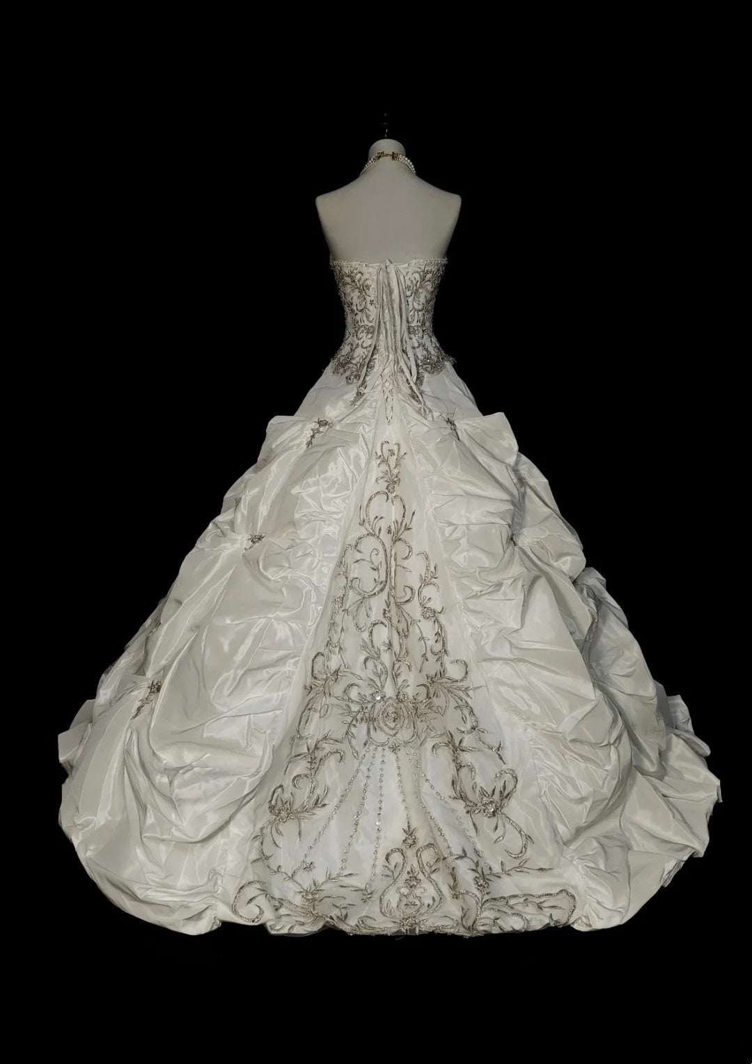 Vintage 80er Jahre Brautkleid Ballkleid trägerlos langes Brautkleid tailliertes Brautkleid N1594