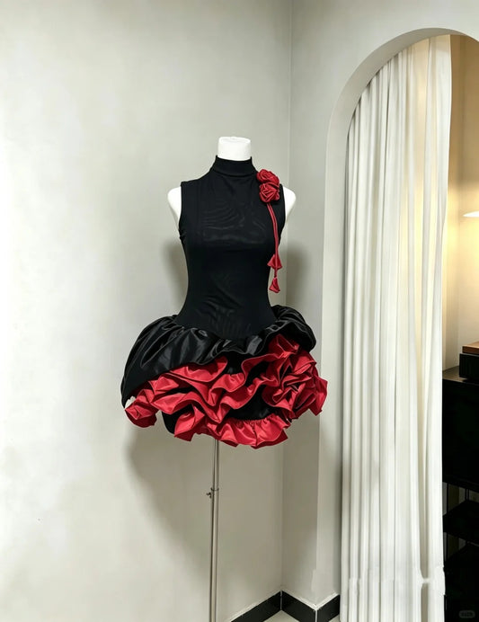 Modest Sheath Strapless With Ruffles Dark Green Senior Inspo 16th Birthday Outfits Homecoming Dresses RB4019
