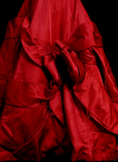 Retro Ball Gown Strapless Red 60s Prom Dresses Fashion Evening Gowns Long Formal Party Dress N831