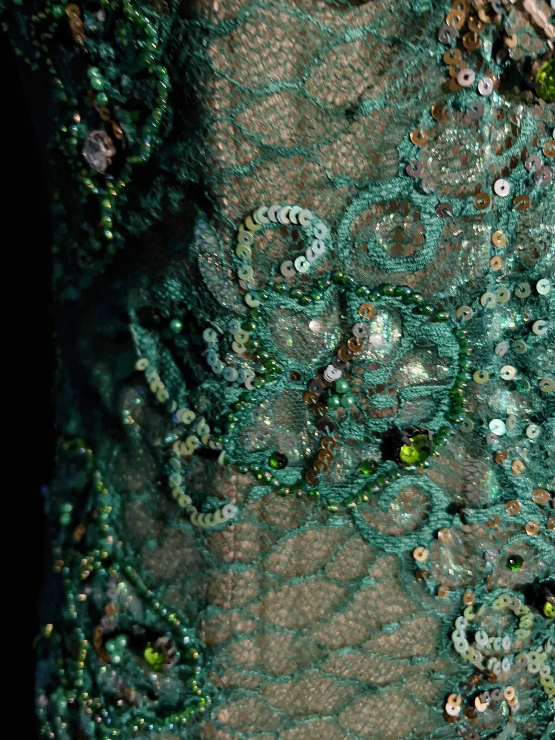 Robes de bal vintage des années 90 sirène col montant en satin vert avec applique, fente longue, tenues de soirée semi-formelles N3662