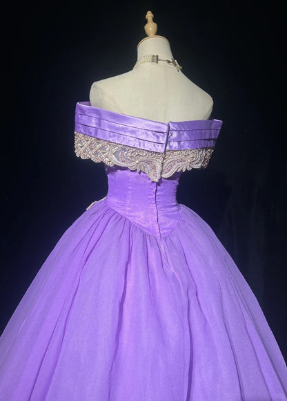 Prinzessin Abschlussballkleider Ballkleid Off-Shoulder Traube mit Perlen Formelle Abendgarderobe N3885