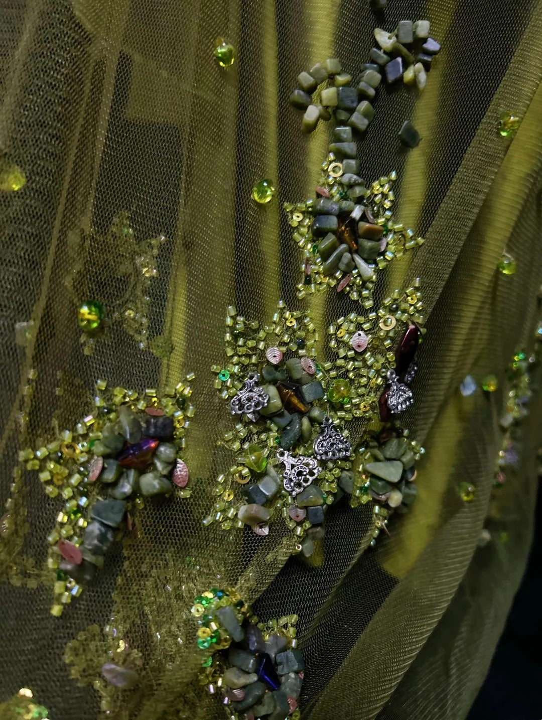 Vintage Meerjungfrau 2000er Spaghettiträger Olivgrün Satin Festliches Kleid Lange Ballkleider N2575